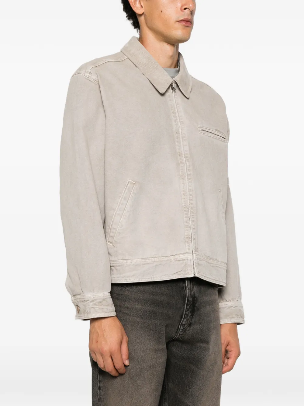 A.P.C. Jack met ribfluwelen kraag en rits Beige