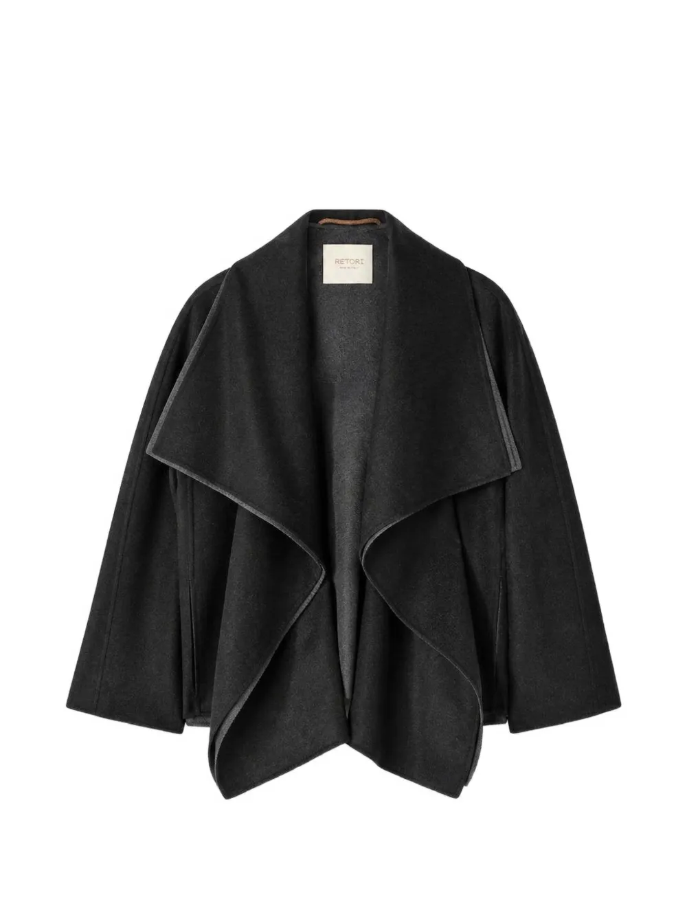 Retori Shawl-collar Wool Coat In Black