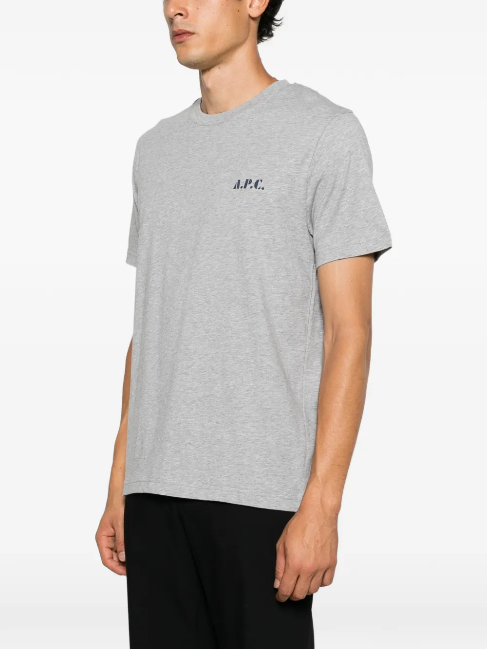A.P.C. T-shirt met logoprint Grijs