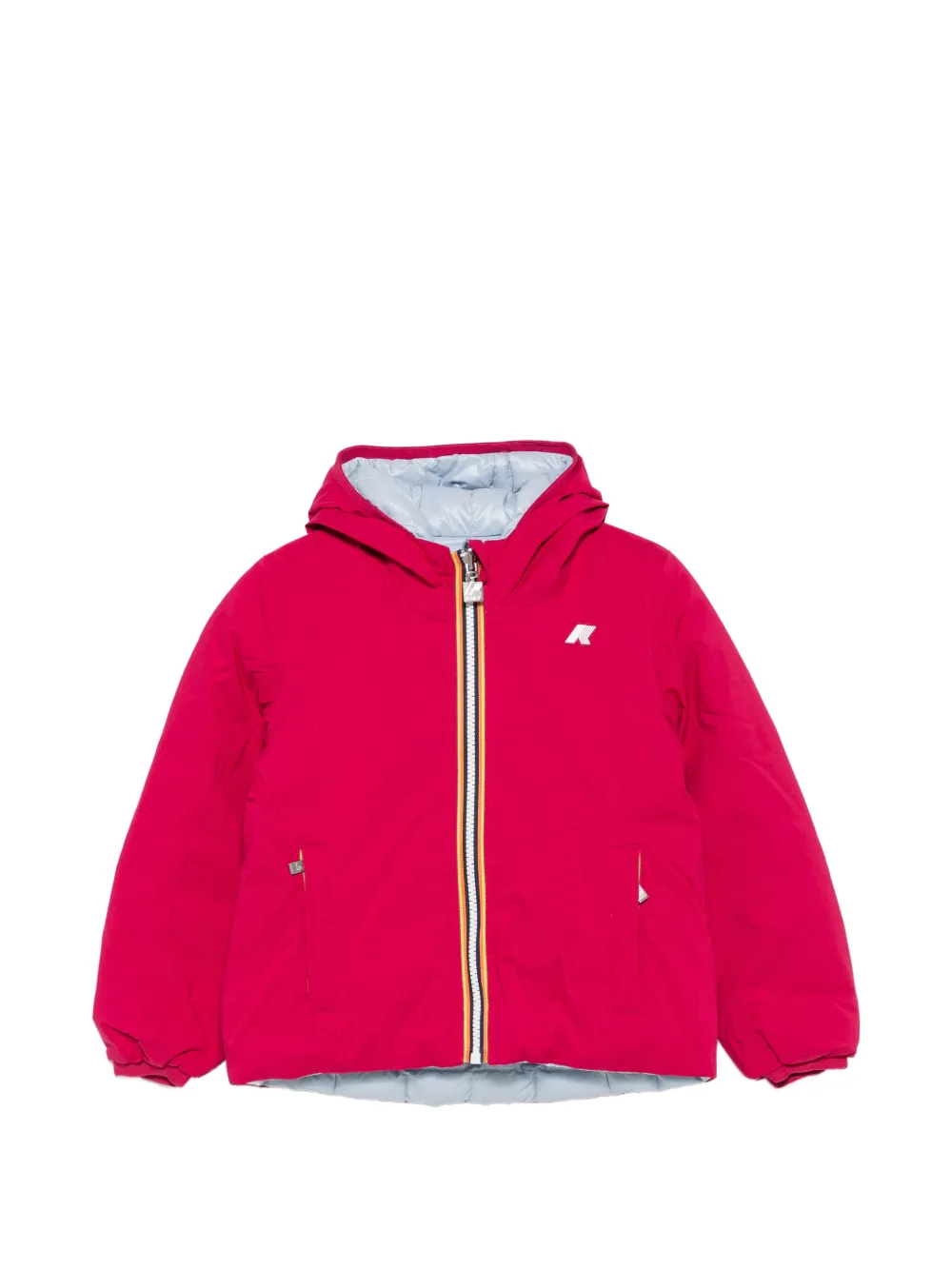 K Way Kids P.Lily ST Thermo hooded logo-patch jacket - Rosa