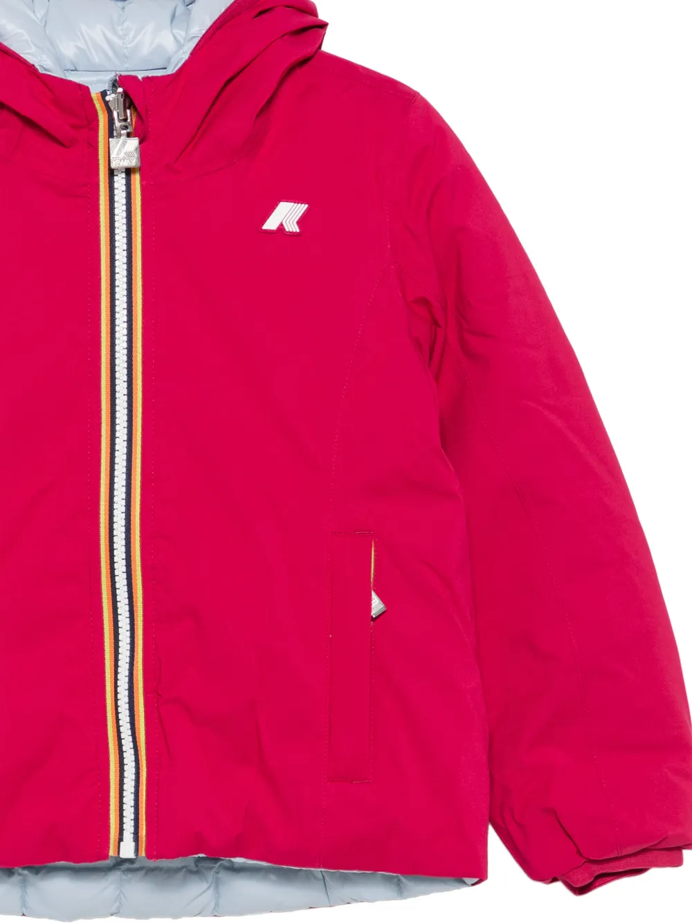 K Way Kids P.Lily ST Thermo jack met capuchon en logo-patch Roze