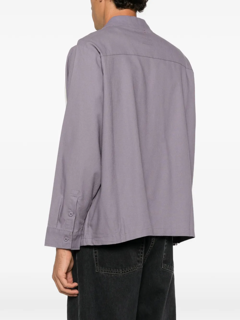 KidSuper face-patchwork camp-collar shirt Paars