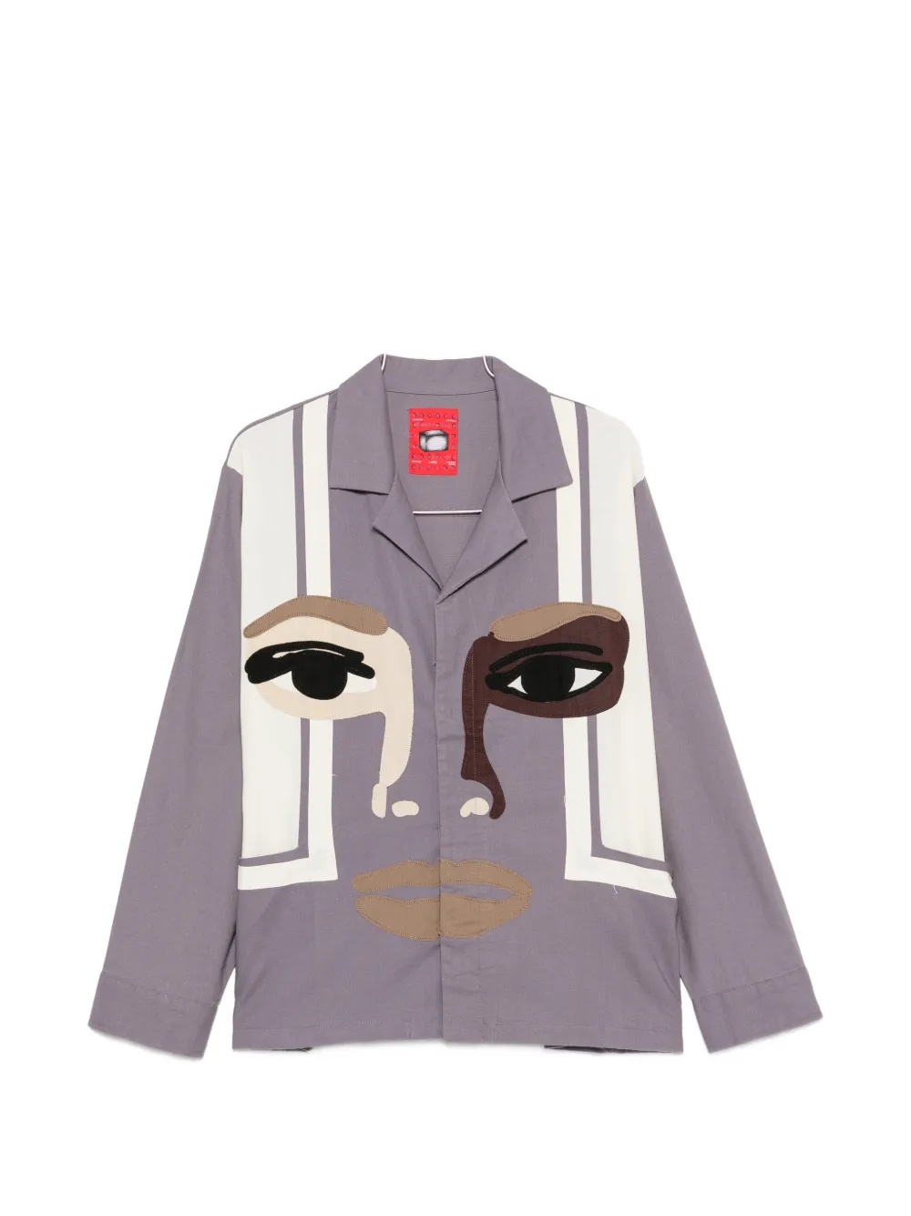 KidSuper face-patchwork camp-collar shirt