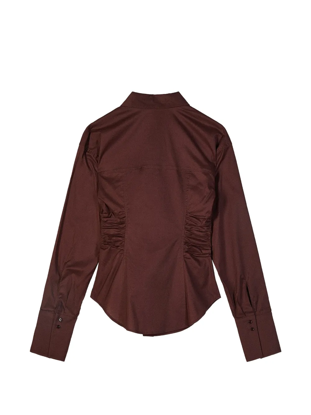 Patrizia Pepe Blouse met ruches Bruin
