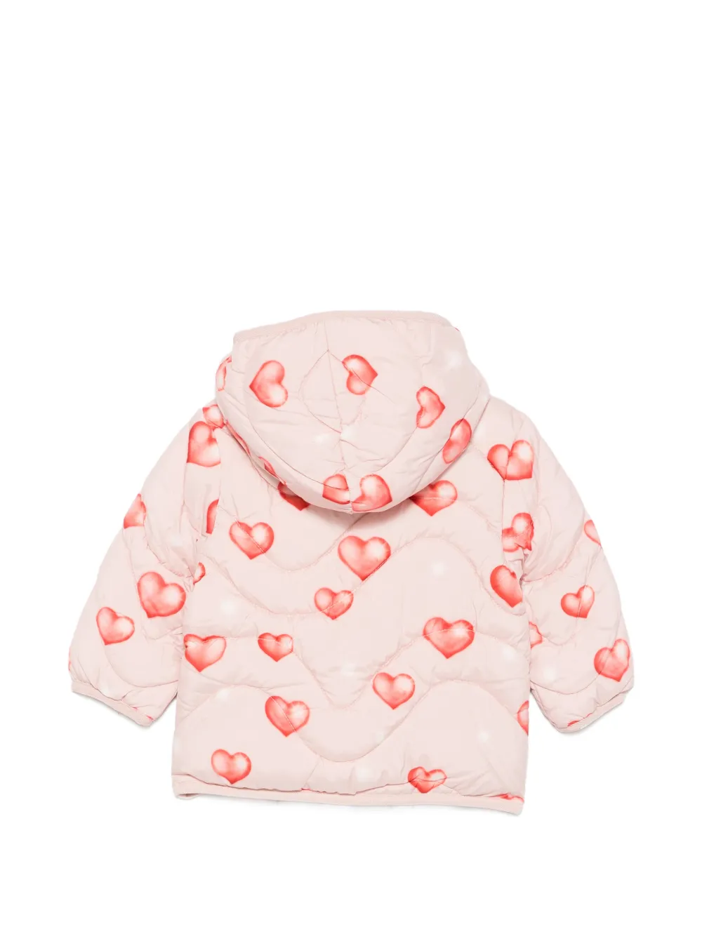 Molo Harmony gewatteerd jack met hartprint Roze