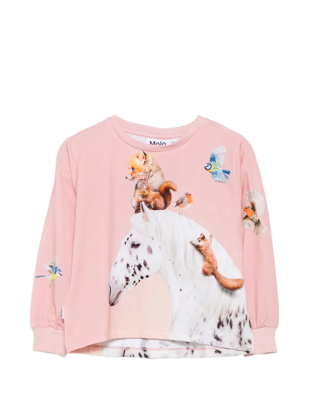 Molo Raffy animal-print long-sleeve T-shirt - Rosa