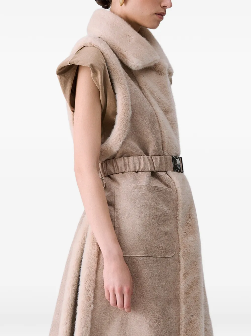 LIU JO Gilet van imitatielamswol Beige