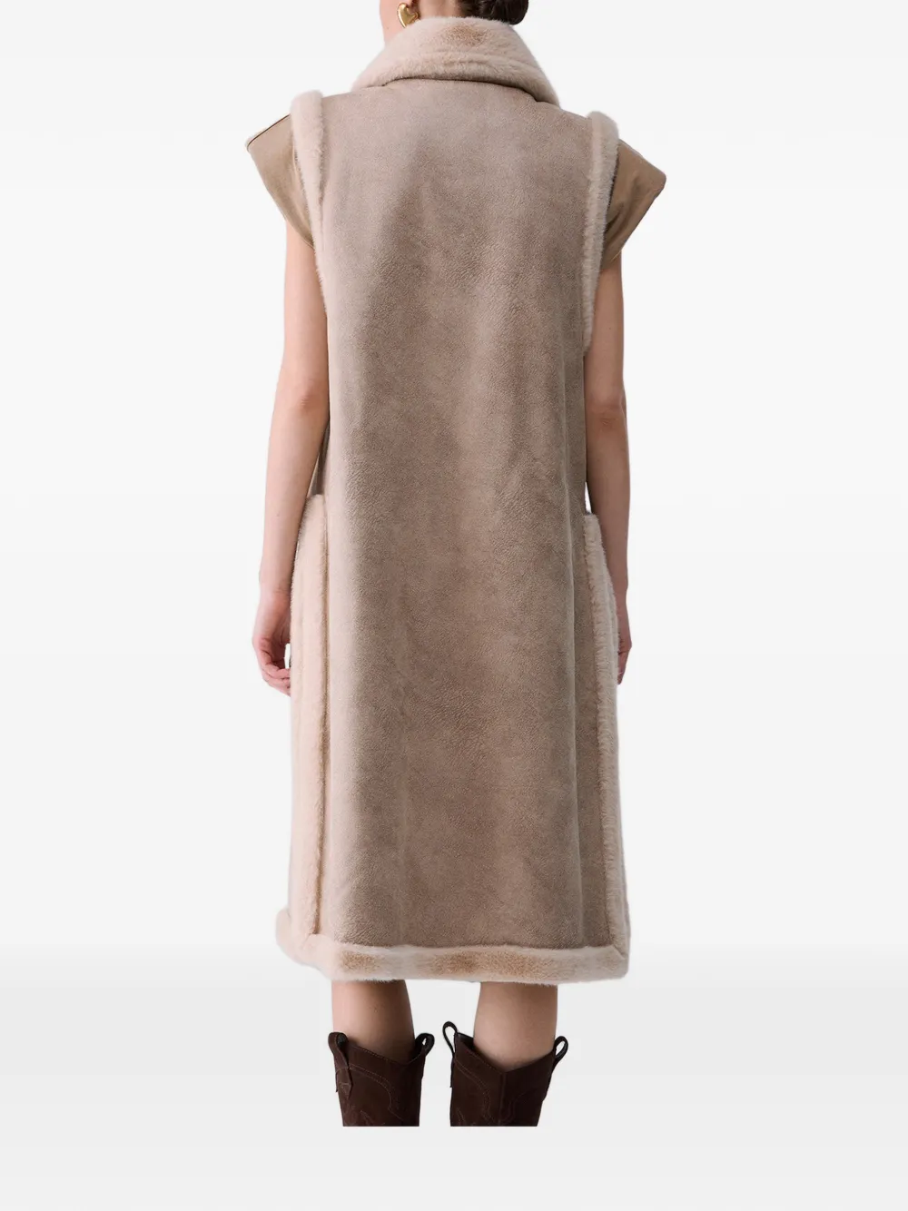 LIU JO Gilet van imitatielamswol Beige