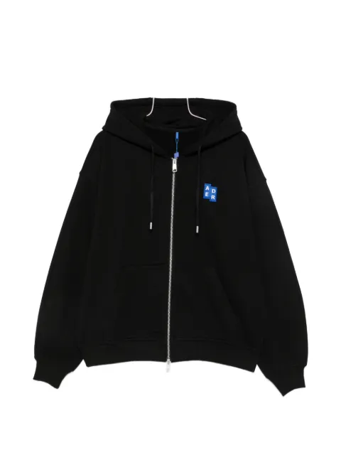 Ader Error logo-patch zip-up hoodie