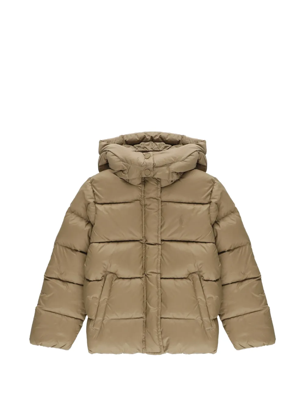 POLO RALPH LAUREN KIDS quilted hooded padded jacket - Toni neutri