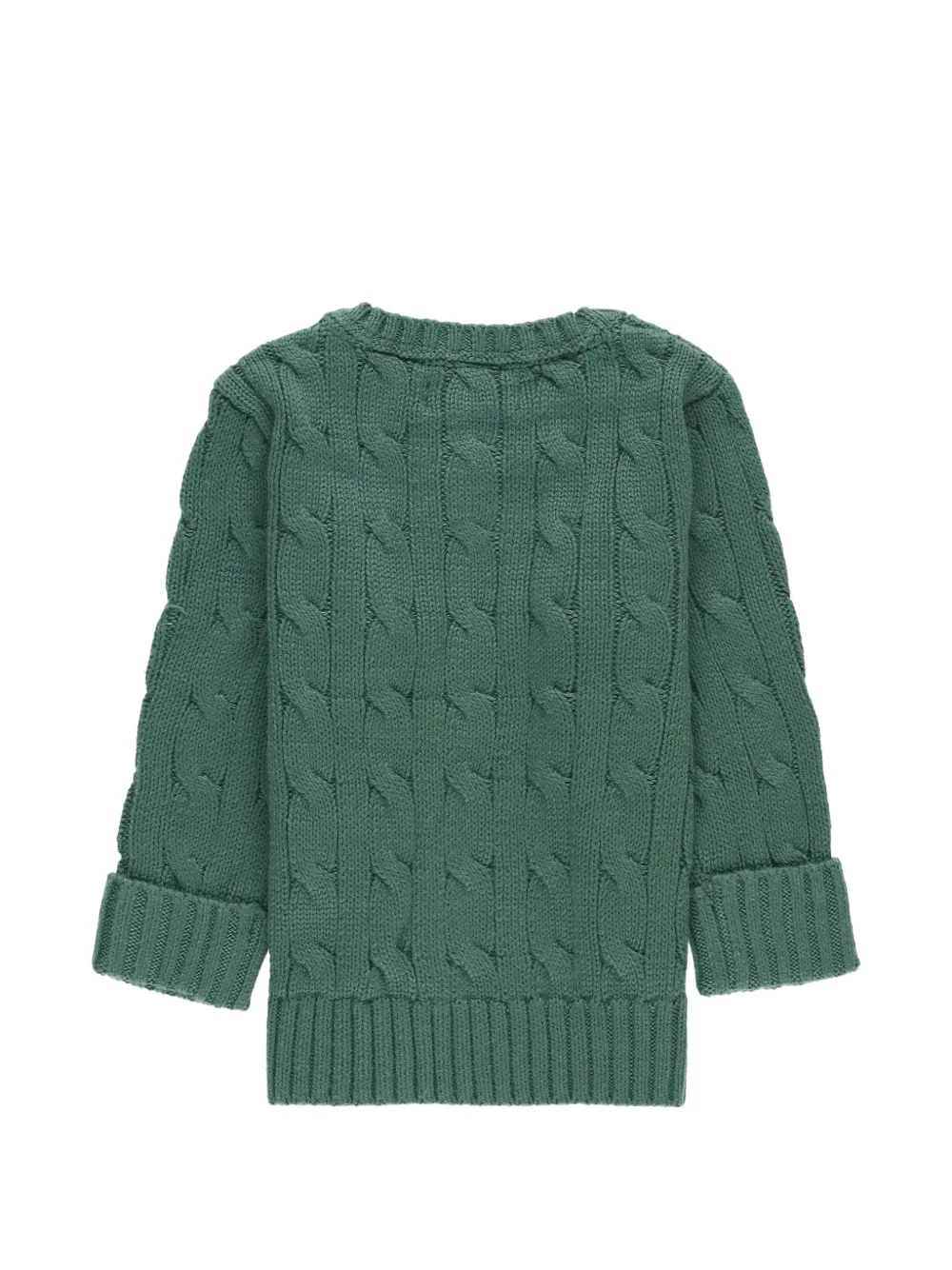 POLO RALPH LAUREN KIDS Kabelgebreide trui met schouderknopen Groen