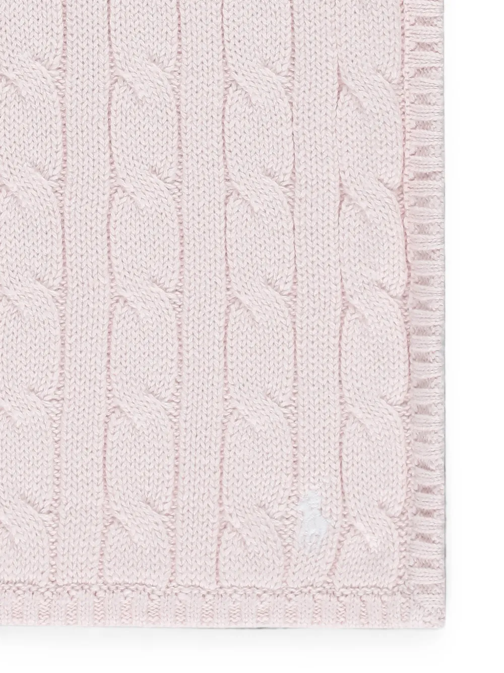 POLO RALPH LAUREN KIDS Kabelgebreide sjaal met geborduurd logo Roze