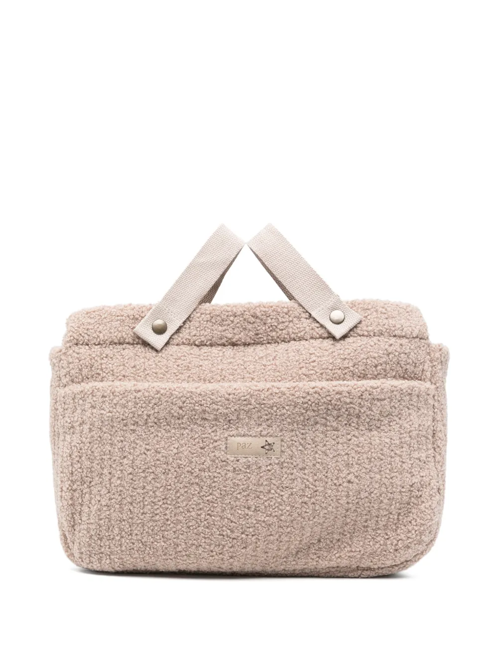 Paz Rodriguez Wickeltasche mit Fleece-Struktur - Nude