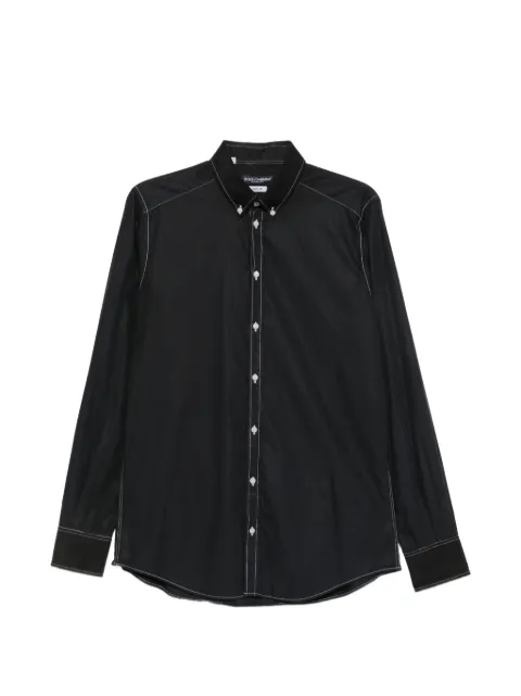 Dolce & Gabbana Pre-Owned 对比缝线衬衫（2000年代典藏款）