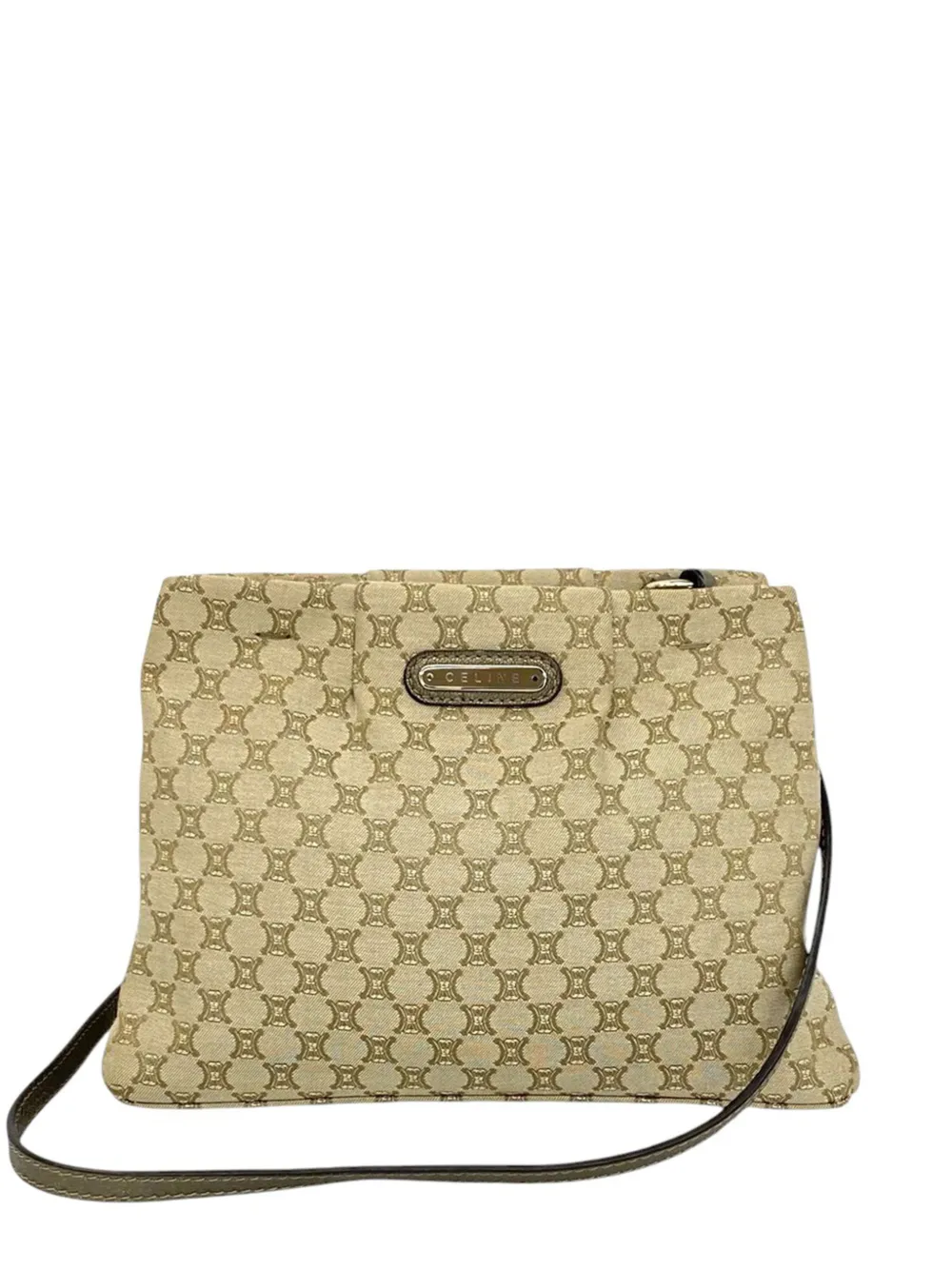 Celine Pre-Owned 2008 Macadam Canvas crossbody bag - Toni neutri