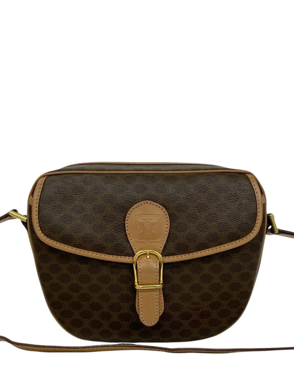 Celine Pre-Owned 2015 Macadam crossbody bag - Marrone