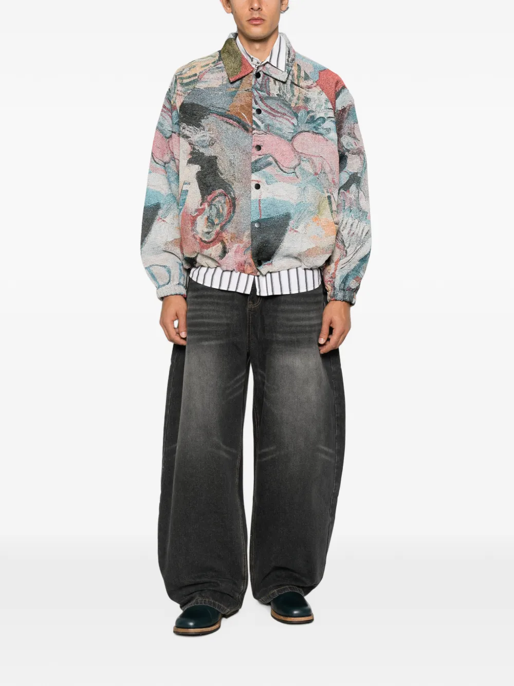 KidSuper tapestry-effect jacquard jacket - Toni neutri