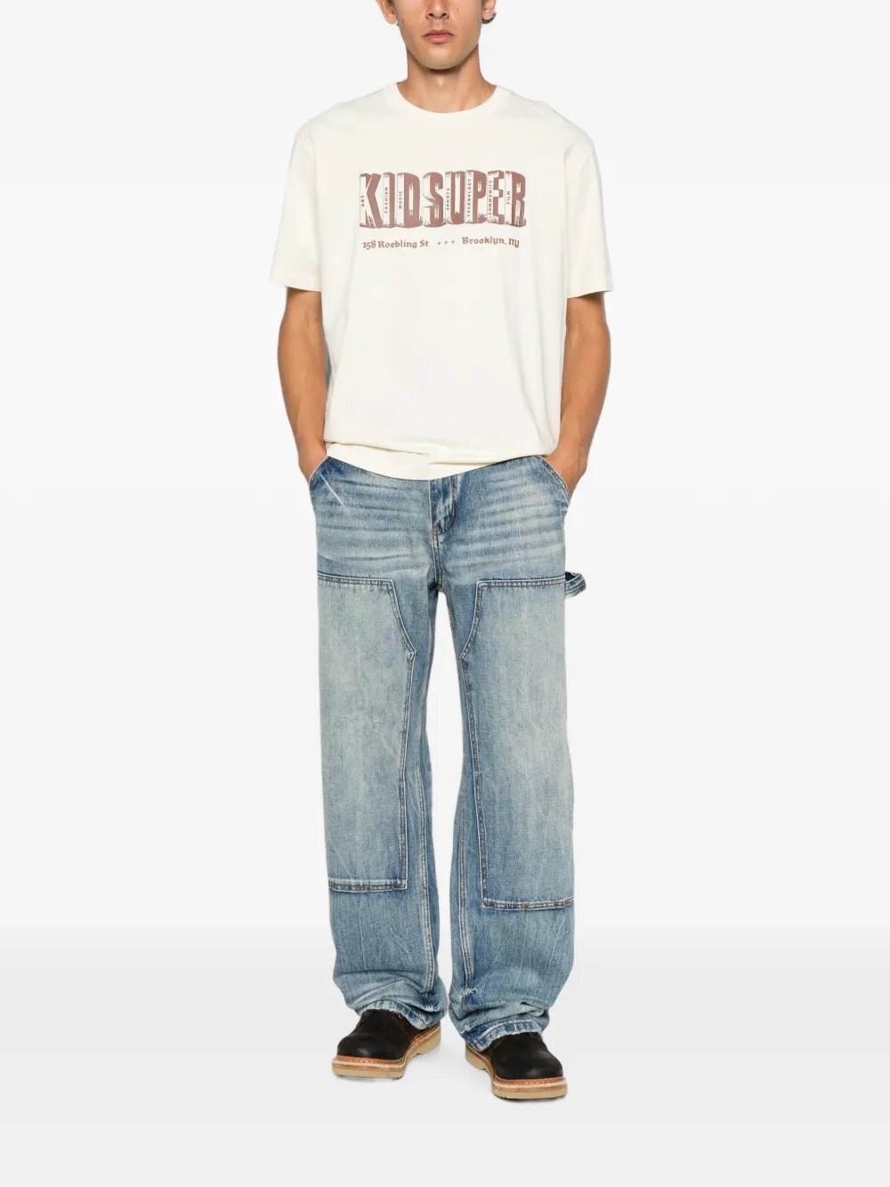 KidSuper Jeans met effect Blauw