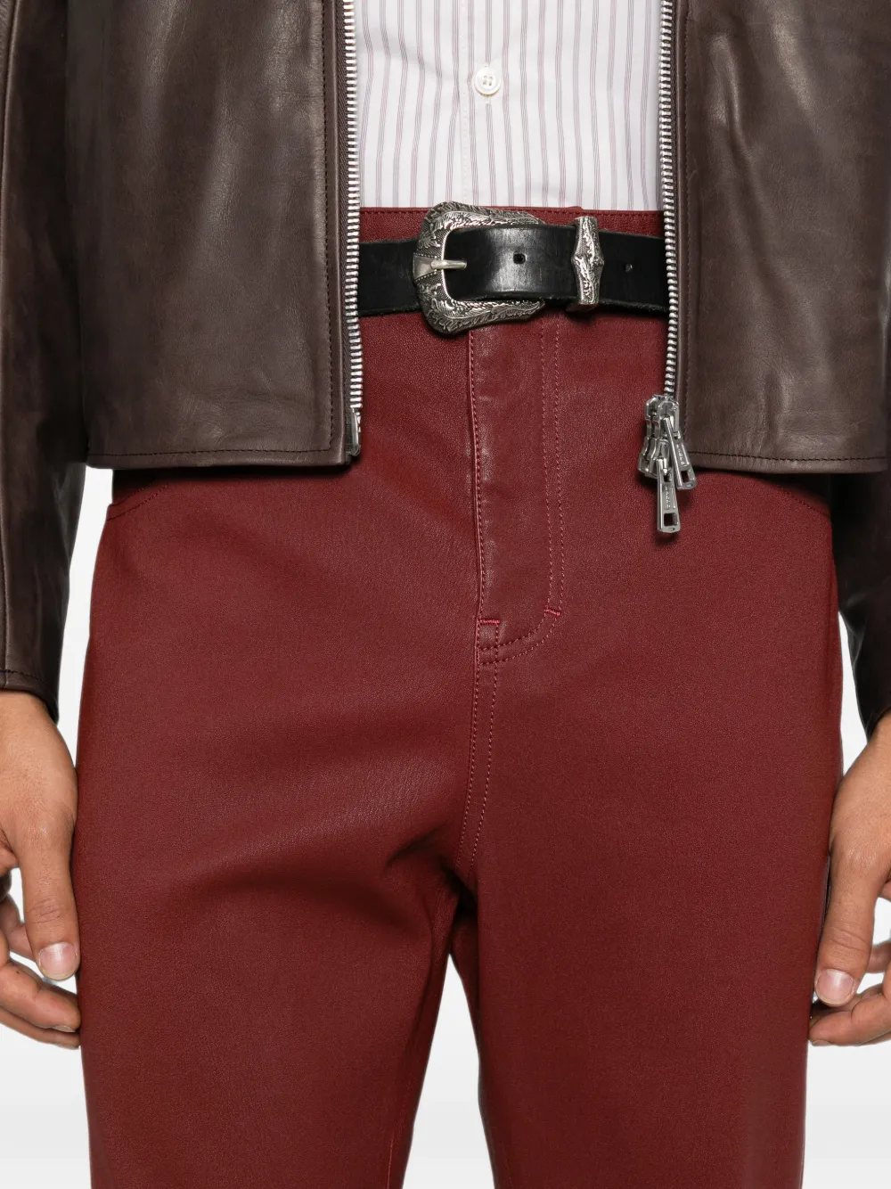 AMIRI Broek met knoopsluiting Rood