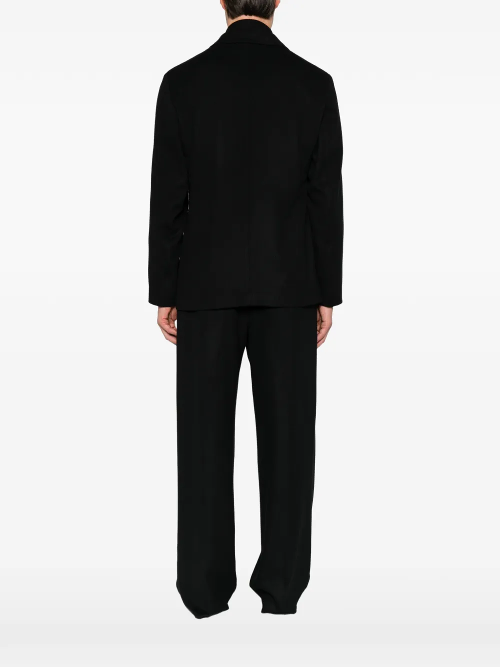 Emporio Armani Jack met enkele rij knopen Zwart