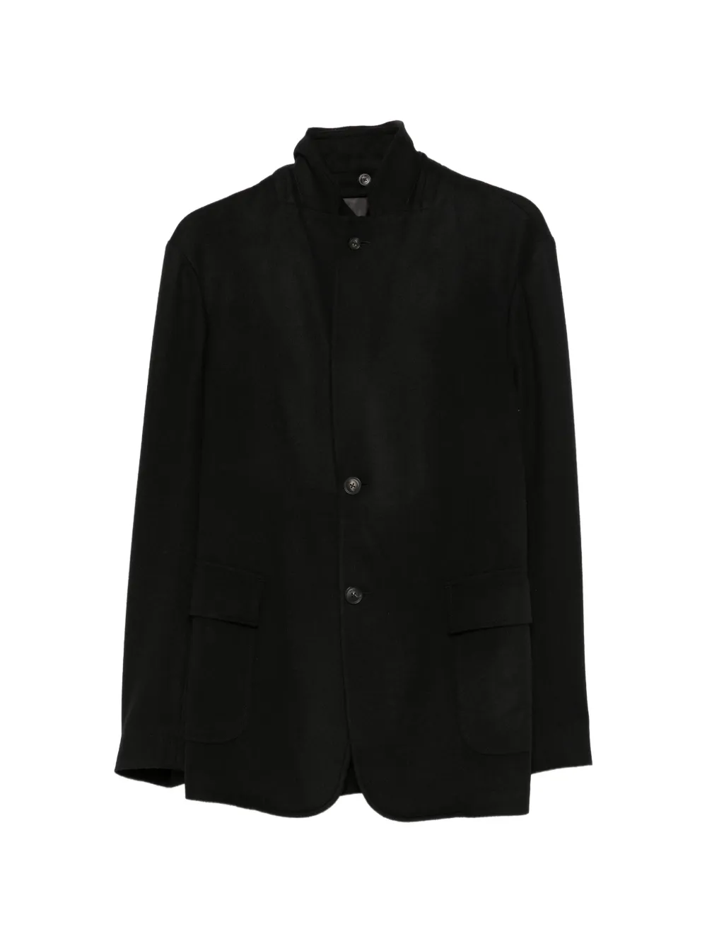 Emporio Armani notched-lapels single-breasted jacket - Nero