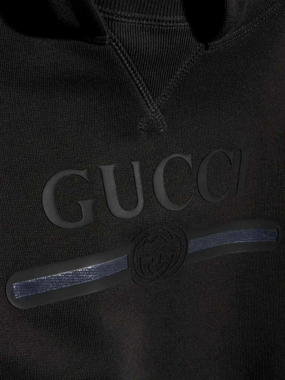 Gucci Kids Hoodie met logo Grijs