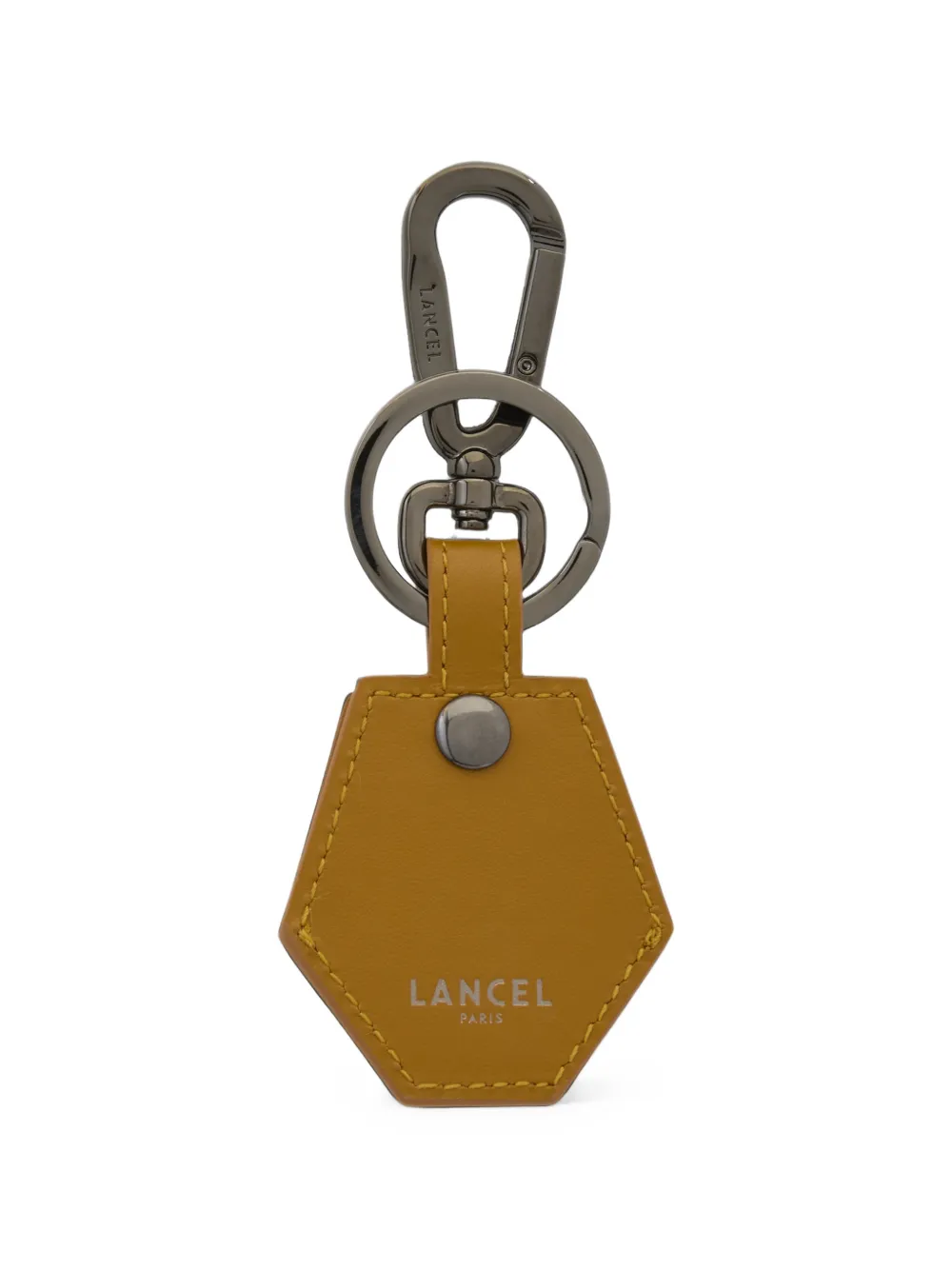 Lancel AirTag leren sleutelhanger Geel