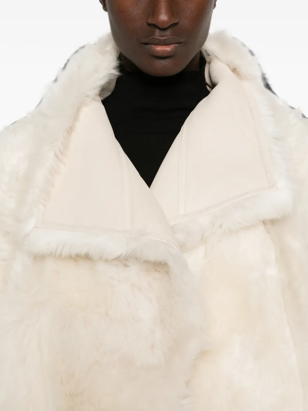 Yves Salomon shearling jacket Beige