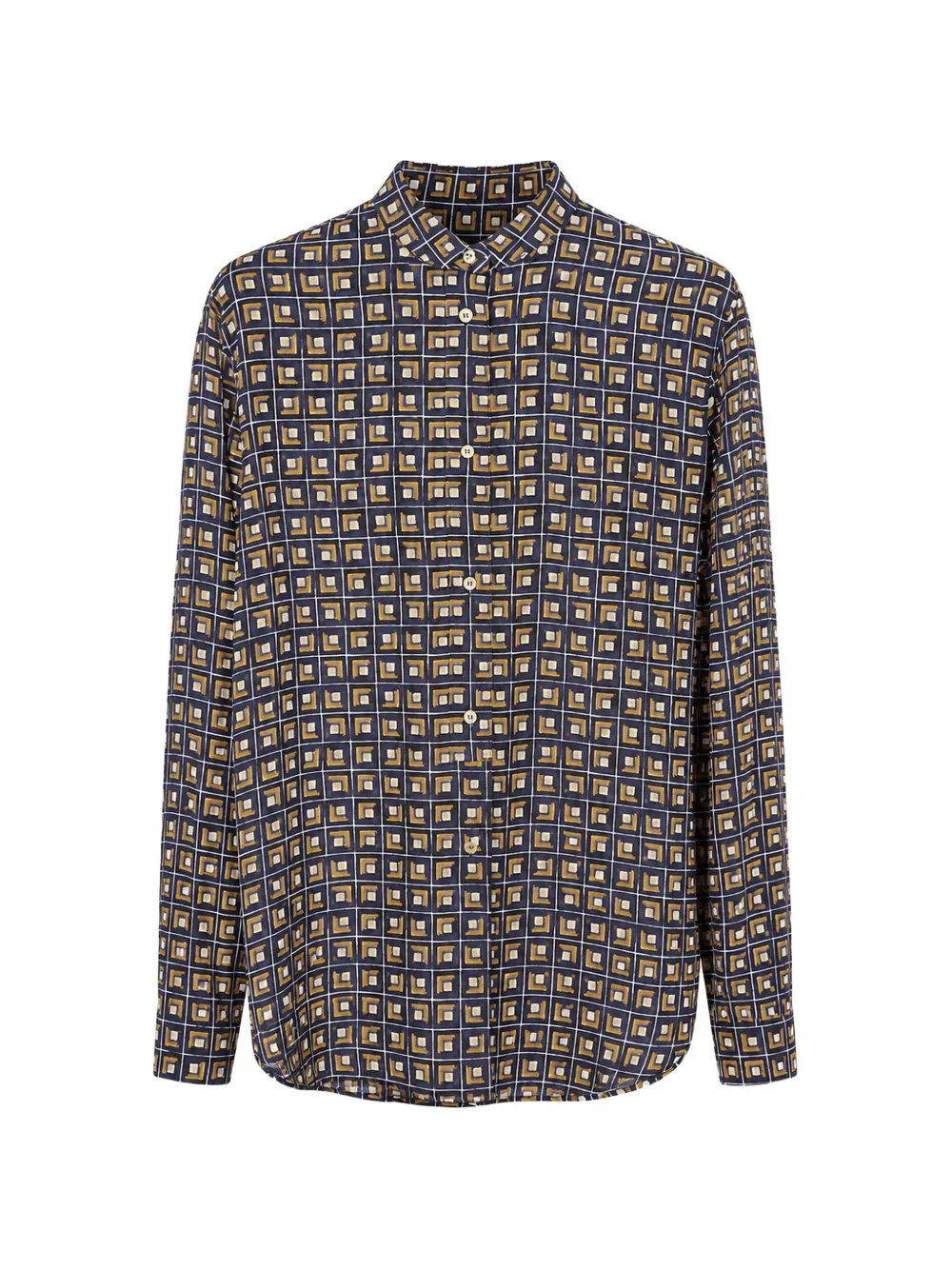 ASPESI geometric-print long-sleeve shirt