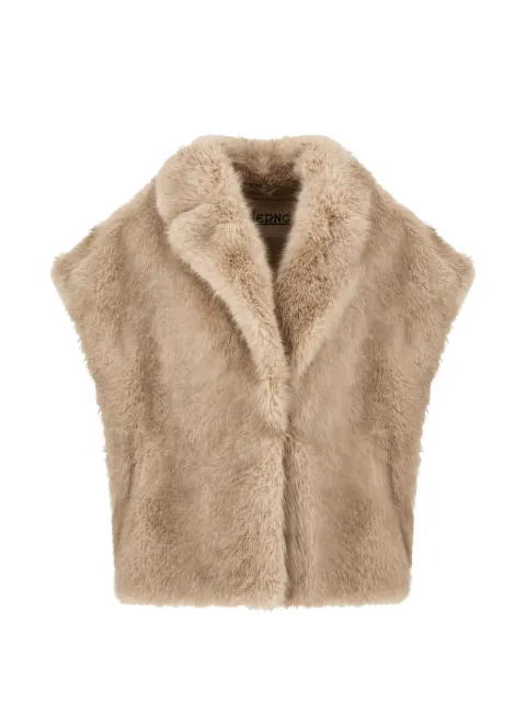 Herno faux-fur short-sleeve jacket