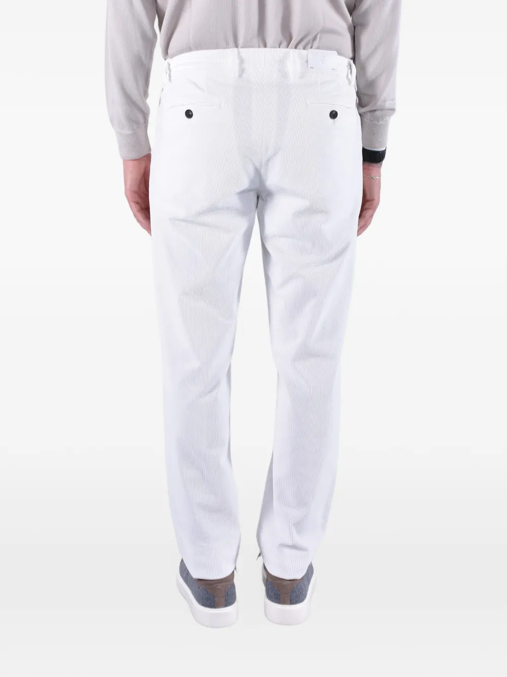 Eleventy pleated corduroy trousers Wit