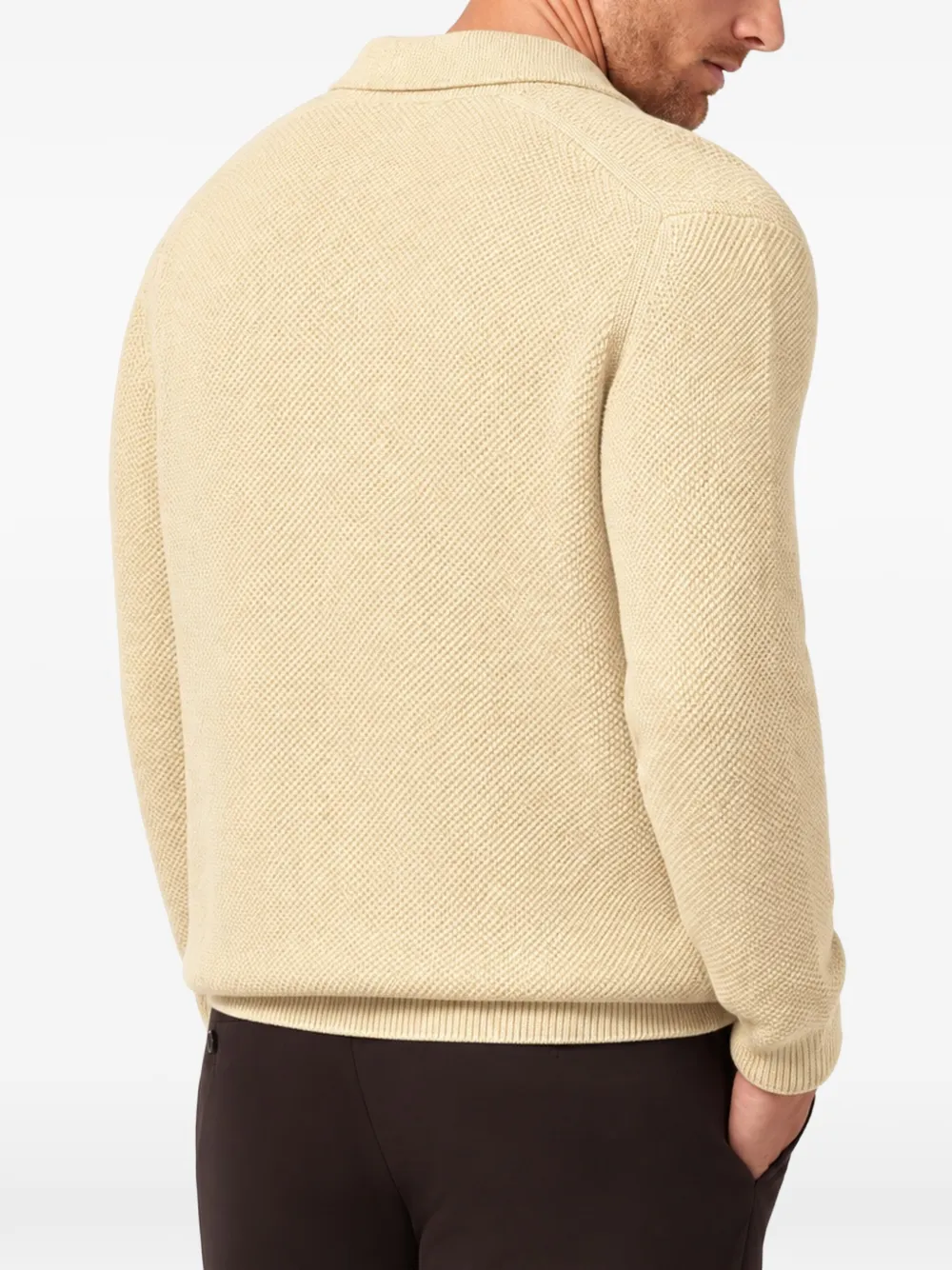 Paul & Shark waffle-knit polo shirt Beige