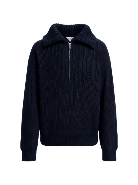 Malo ribbed half-zip sweater