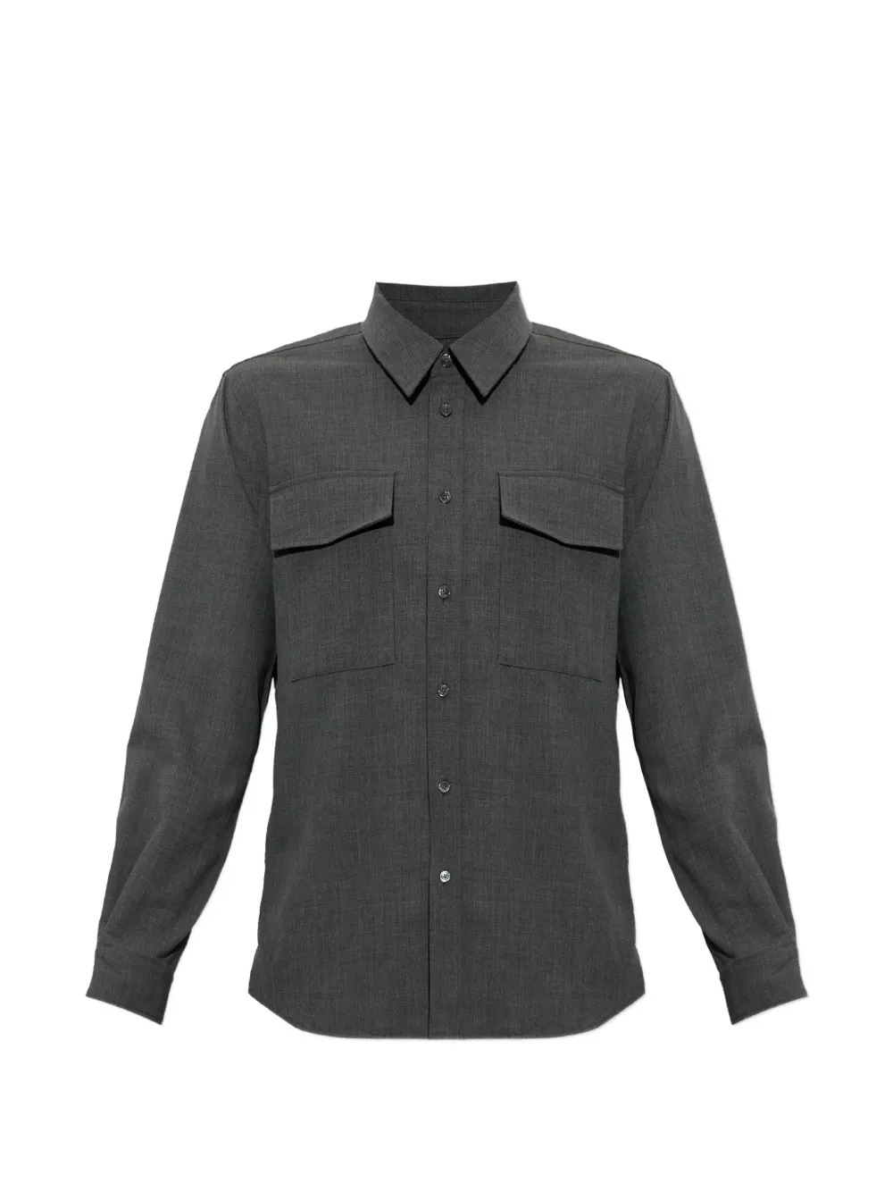 AMI Paris flap-pocket wool shirt - Grigio