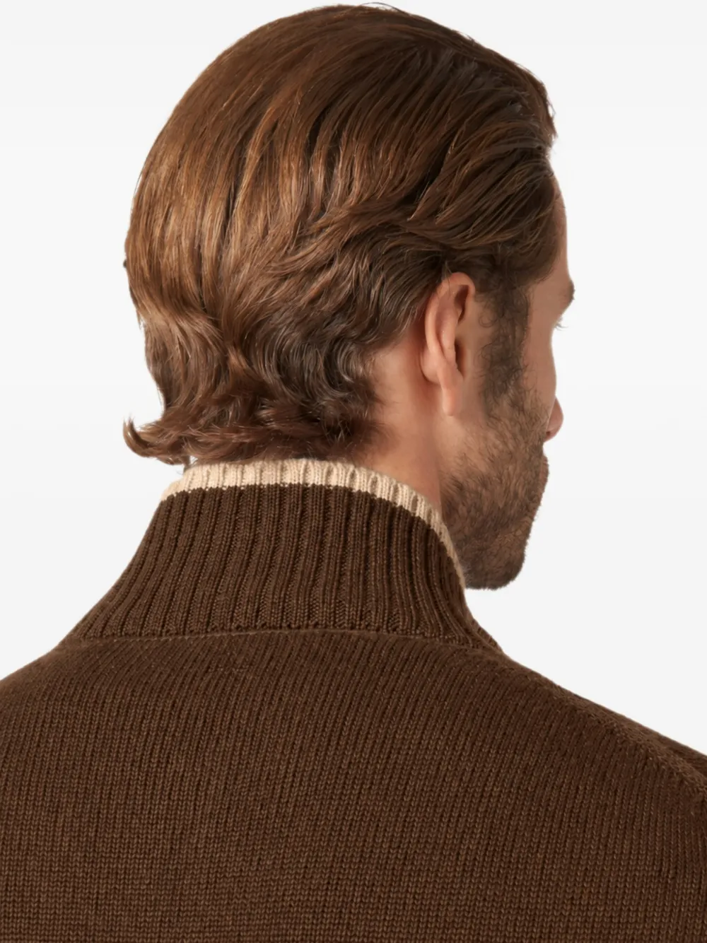 Paul & Shark zip-fastening cashmere cardigan Bruin