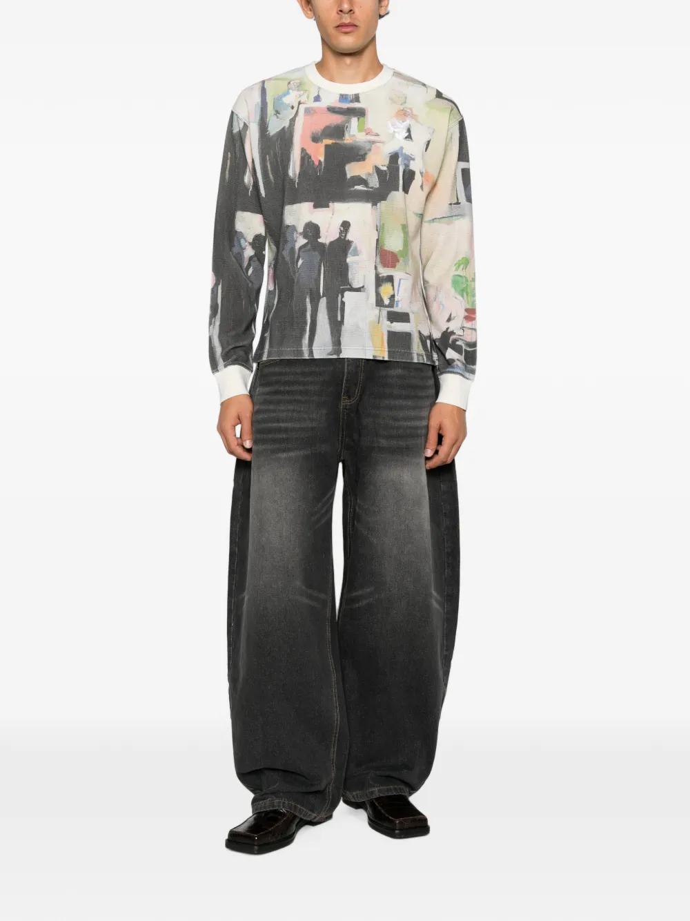 KidSuper Sweater met grafische print Grijs