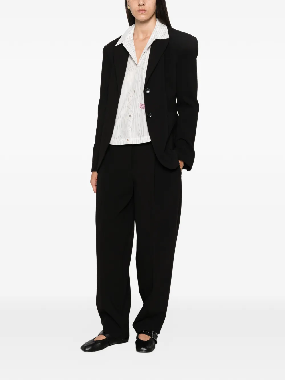 Essentiel Antwerp High waist plooibroek Zwart