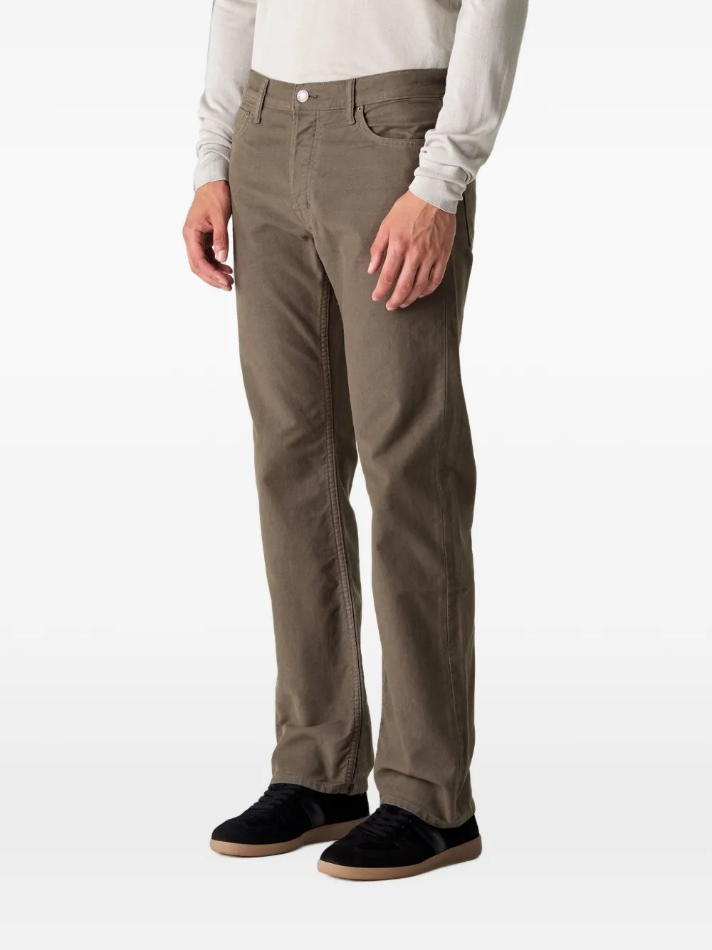 TOM FORD moleskin straight-leg trousers Bruin