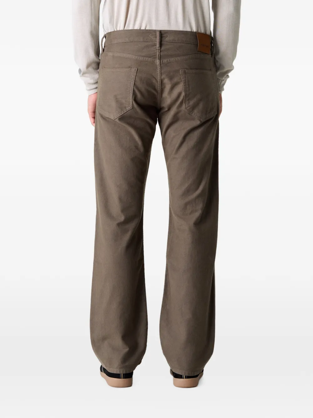 TOM FORD moleskin straight-leg trousers Bruin