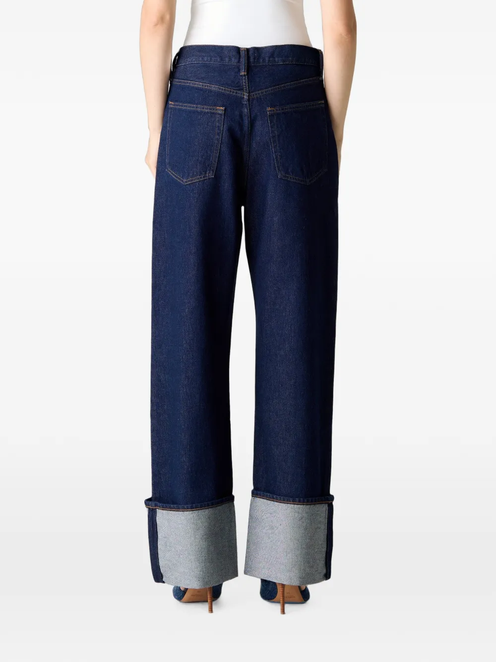 AGOLDE Big Cuff straight jeans Blauw
