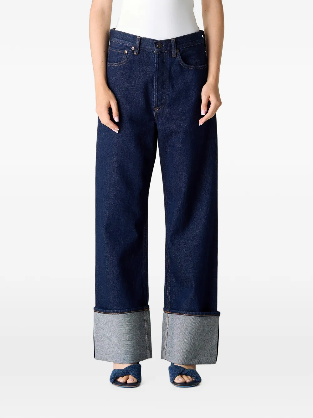 AGOLDE Big Cuff straight-leg jeans - Blu