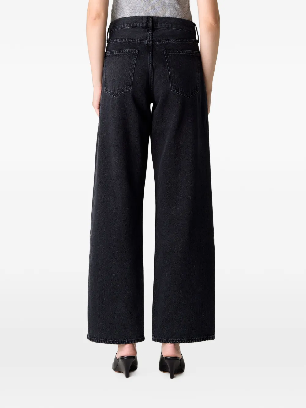 AGOLDE Low-waist jeans Zwart