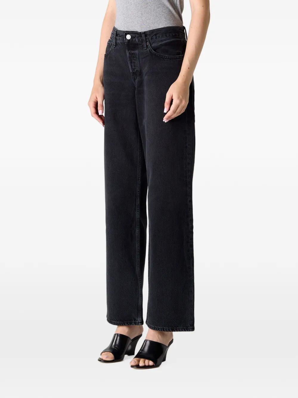 AGOLDE Low-waist jeans Zwart