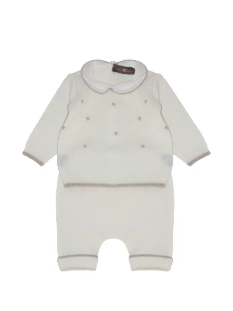 Little Bear polka-dot wool sweater and trousers set