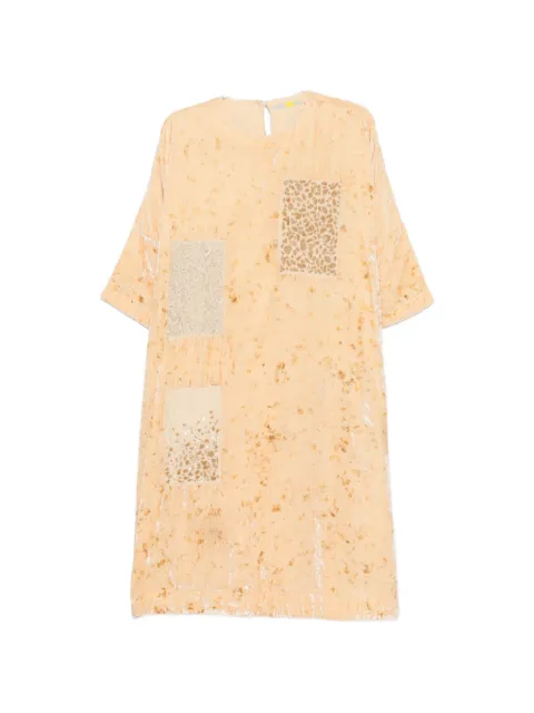 Aodress sequin-embellished patchwork midi dress
