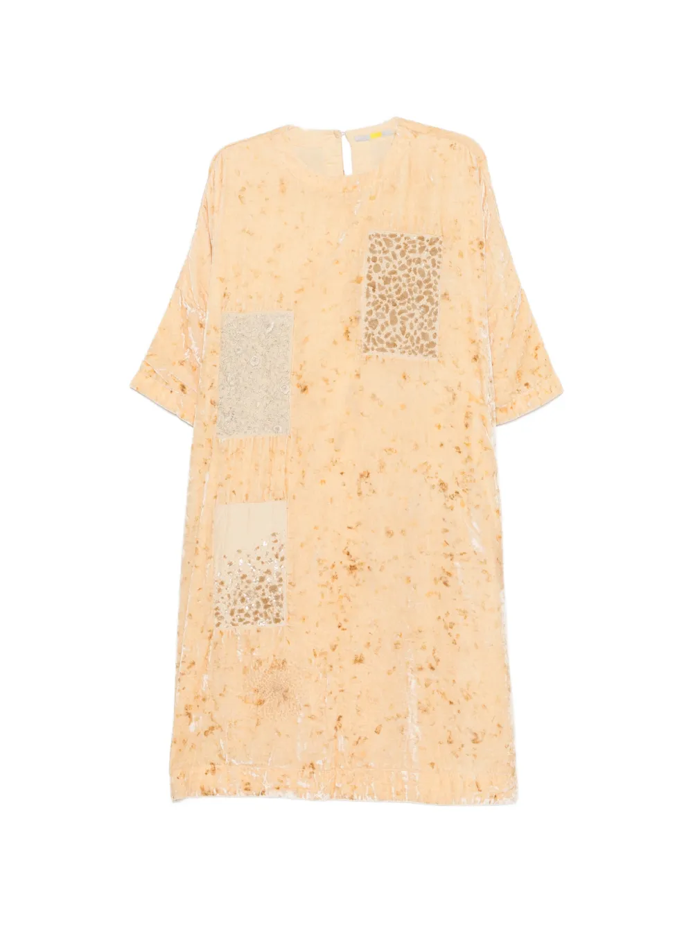 Aodress sequin-embellished patchwork midi dress