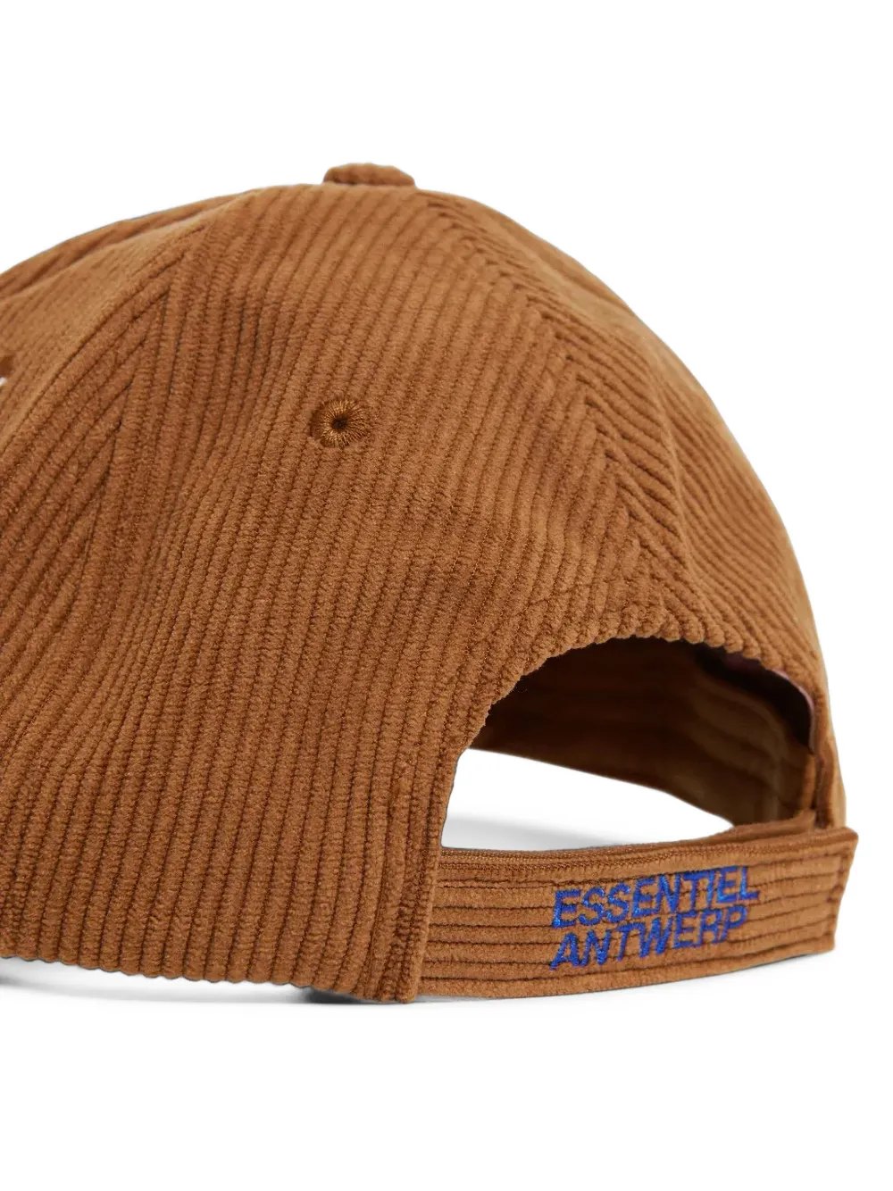 Essentiel Antwerp corduroy logo-embroidered cap Bruin