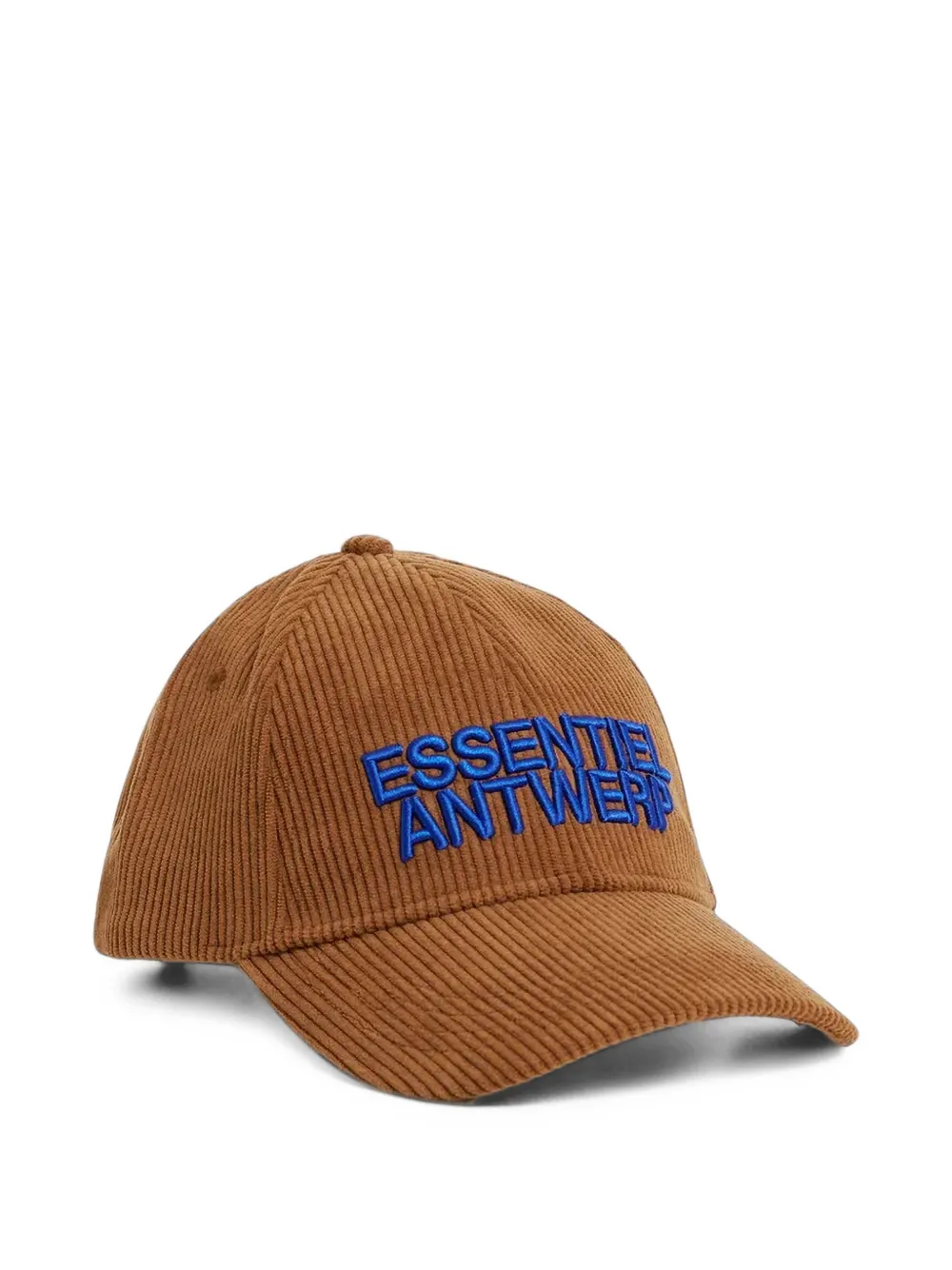 Essentiel Antwerp corduroy logo-embroidered cap Bruin