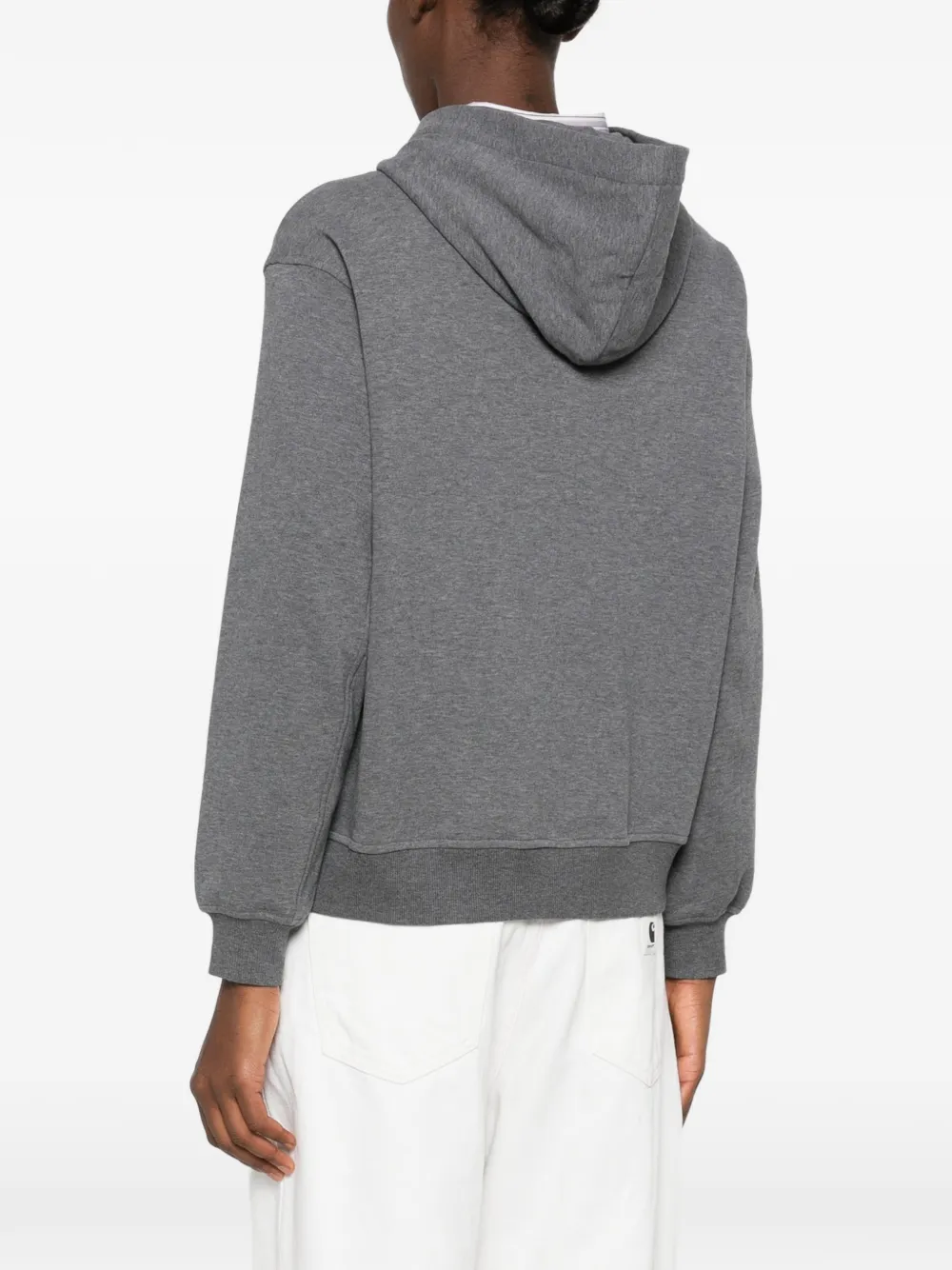 Brunello Cucinelli Hoodie met geborduurd logo Grijs