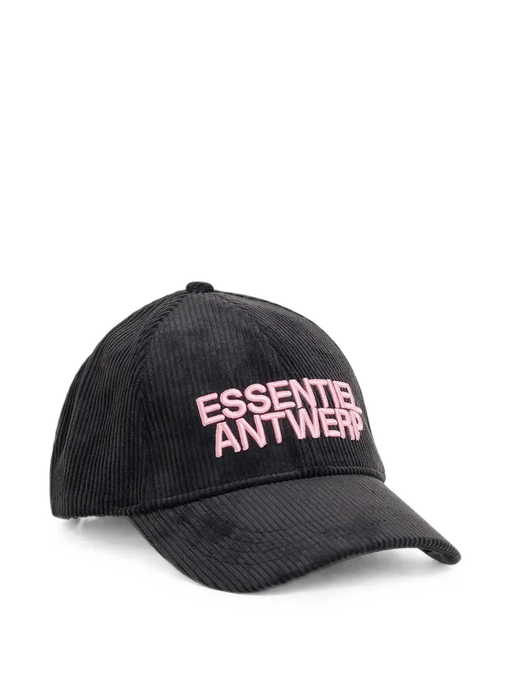 Essentiel Antwerp Logo-embroidered Corduroy Cap In Black